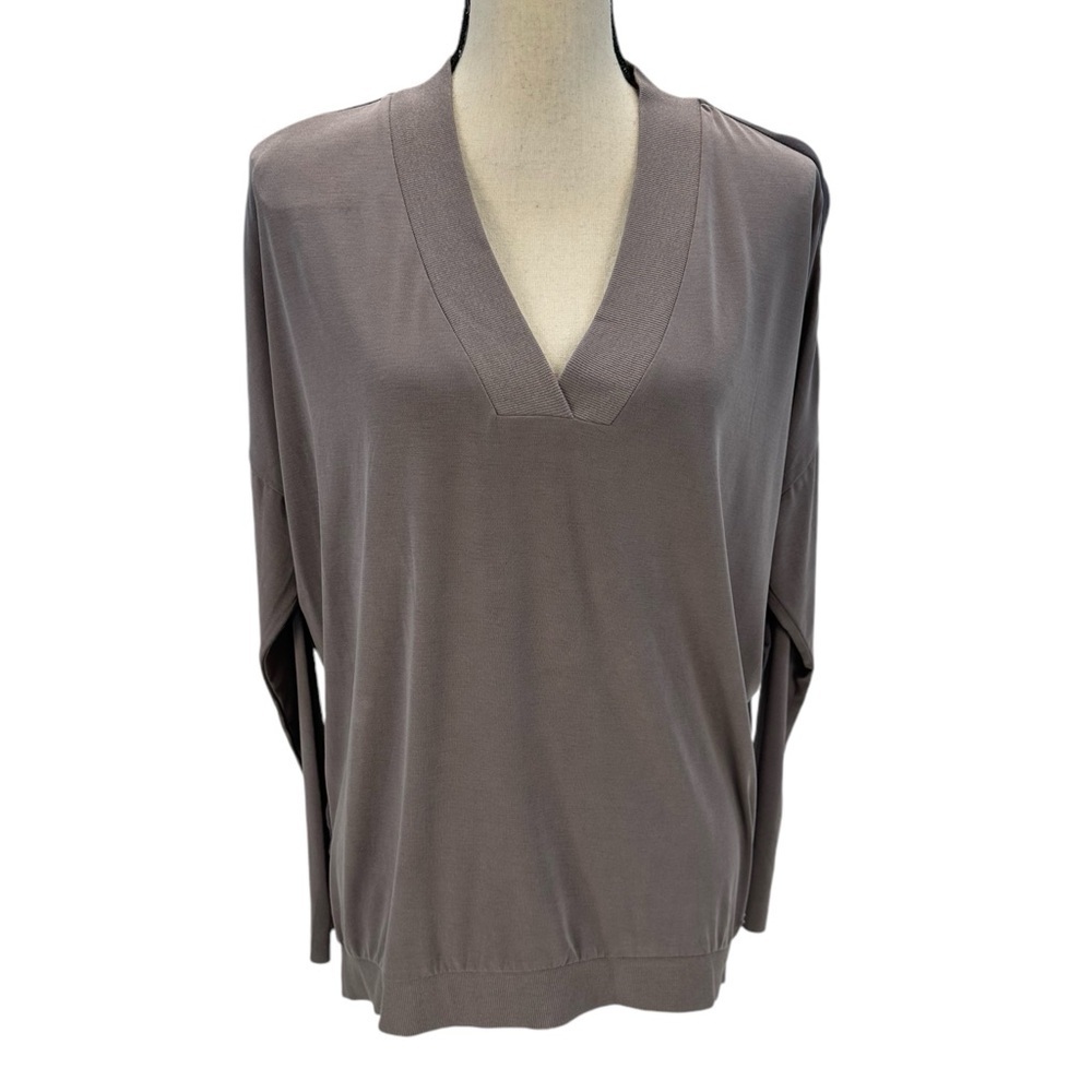 Bench Long Sleeve V-Neck T-Shirt - Grey - size Small